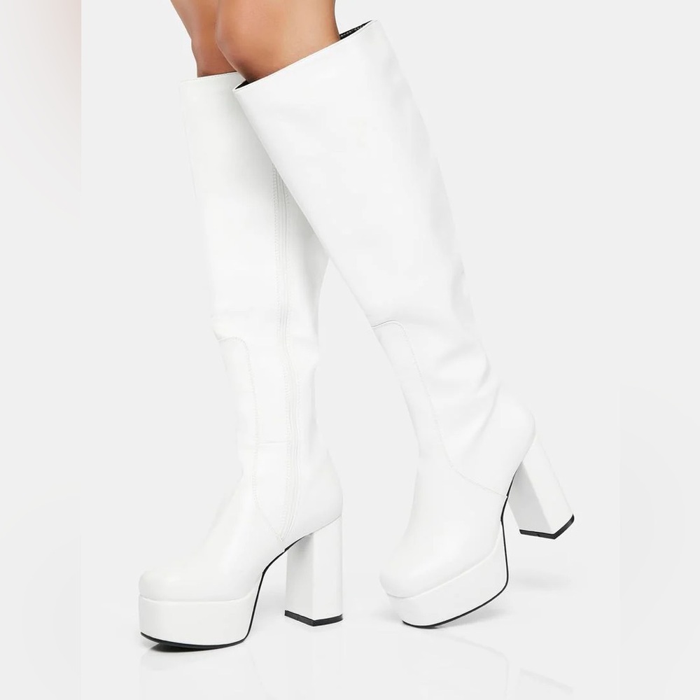 white lambda boots
